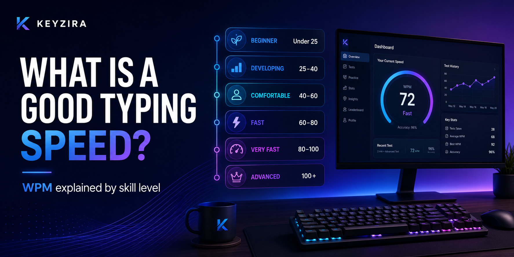 What Is a Good Typing Speed? WPM Explained by Skill Level