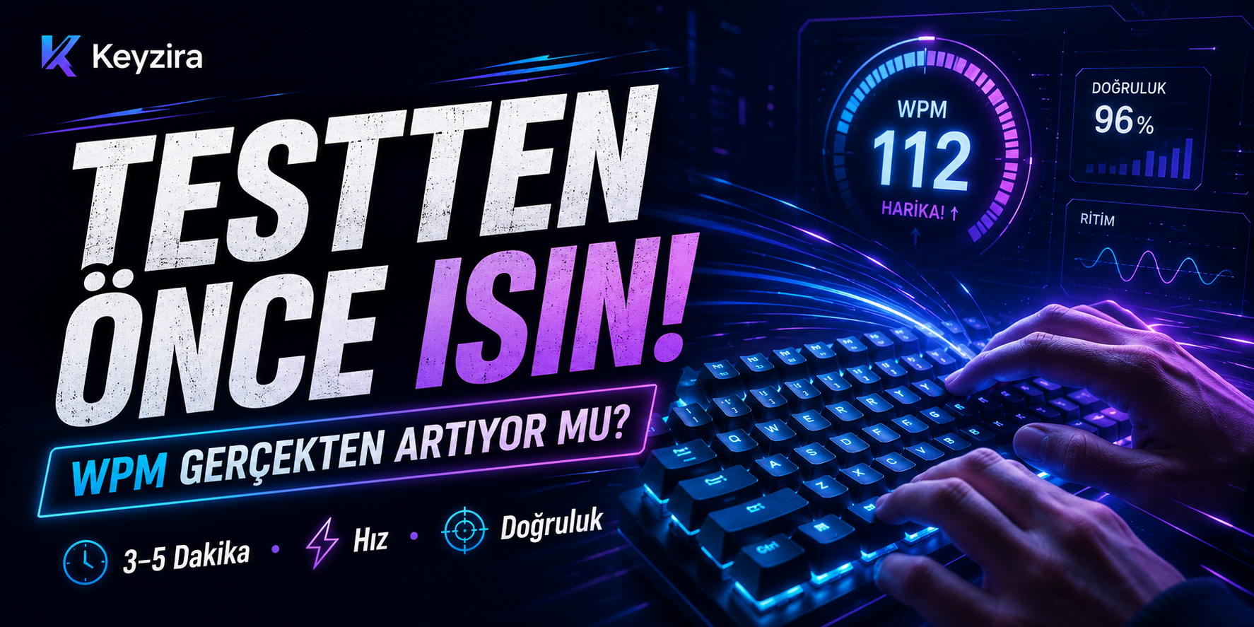 Klavye Hız Testinden Önce Isınmak WPM’i Etkiler mi?