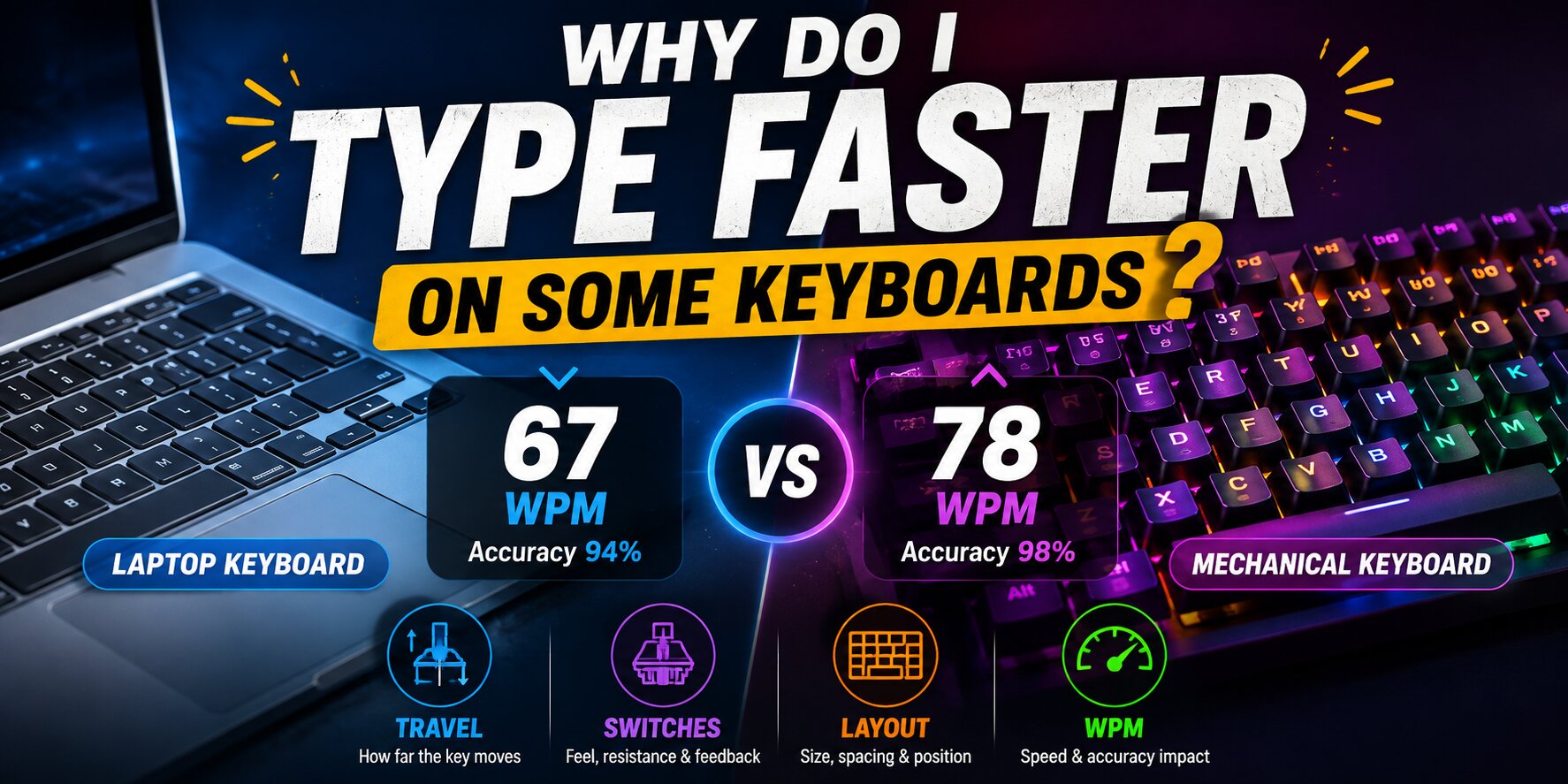Why Do I Type Faster on Some Keyboards?