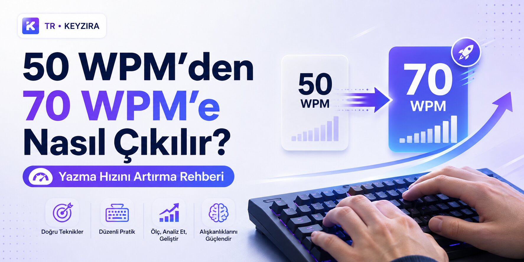 50 WPM’den 70 WPM’e Nasıl Çıkılır? Yazma Hızını Artırma Rehberi